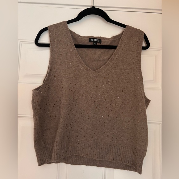 J.Crew Crystal-embellished sweater shell in Supersoft yarn - Picture 2 of 6